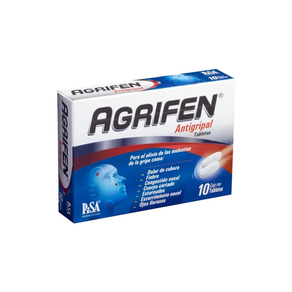 AGRIFEN 500/25/4/4 MG TABLETAS 10