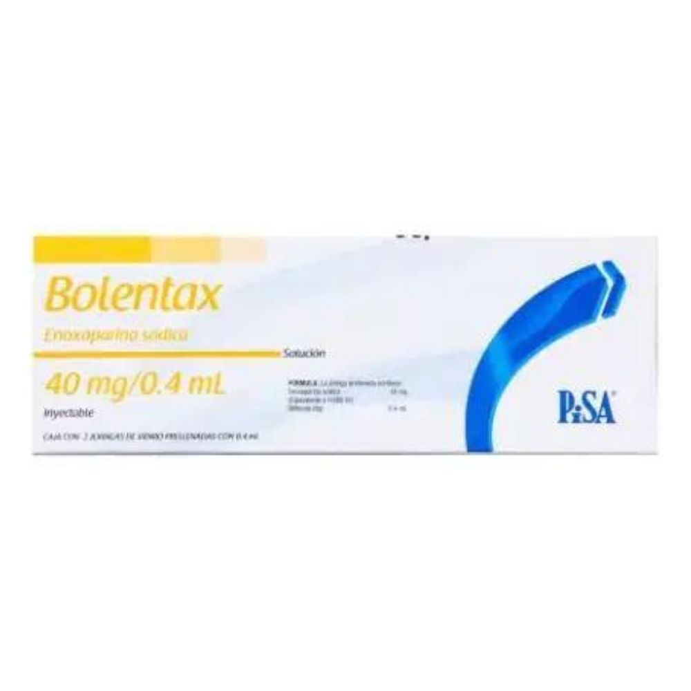 Bolentax (Enoxaparina Sodica) 40 Mg 0.4 Ml C/2 Jeringa Prellenada