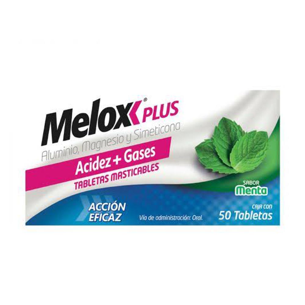 Melox-Plus-Menta Tabletas 50