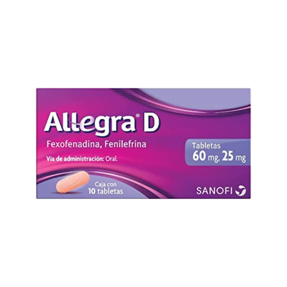 ALLEGRA D 60 MG 25 MG TABLETAS 10