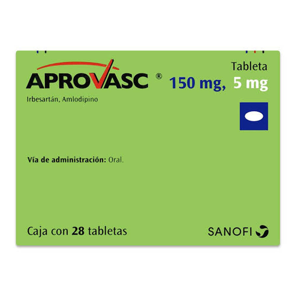 Aprovasc 150/5 Miligramos Con 28 Tabletas