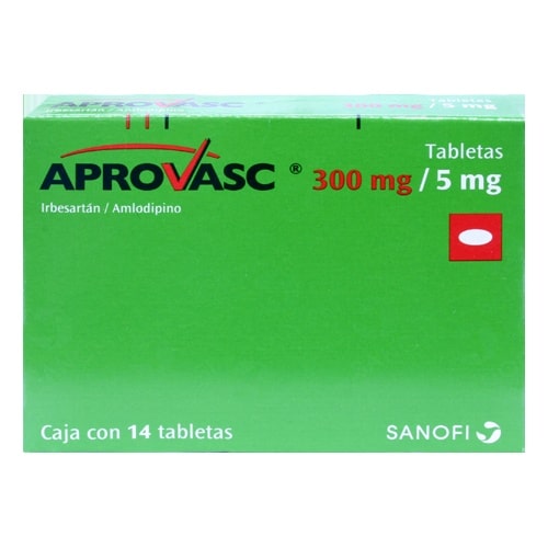 APROVASC 300 MG/5 MG TABLETAS 14