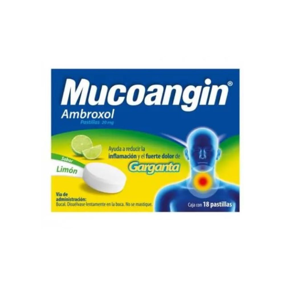 Mucoangin Limon 20 Mg Con 18 Pastillas