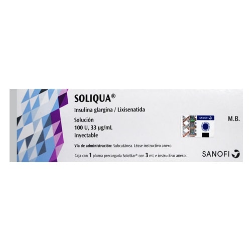Soliqua 100 U 33 Mcg Ml Con 1 Pluma Prellenada