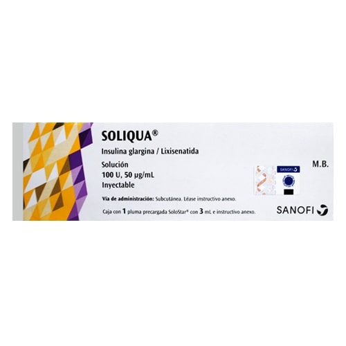 Soliqua 100 Unidades 50 Mcg/Ml 1 Pluma