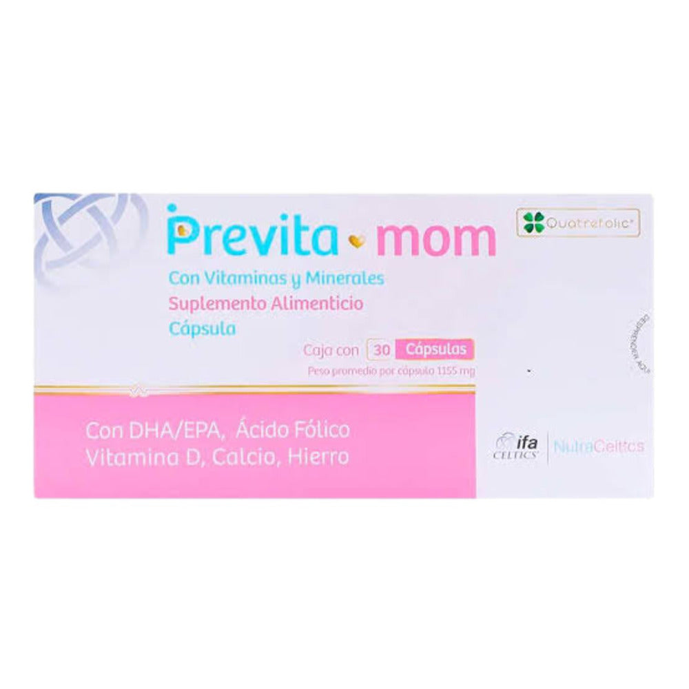 Previta Mom Suplemento Alimenticio Con 30 Capsulas