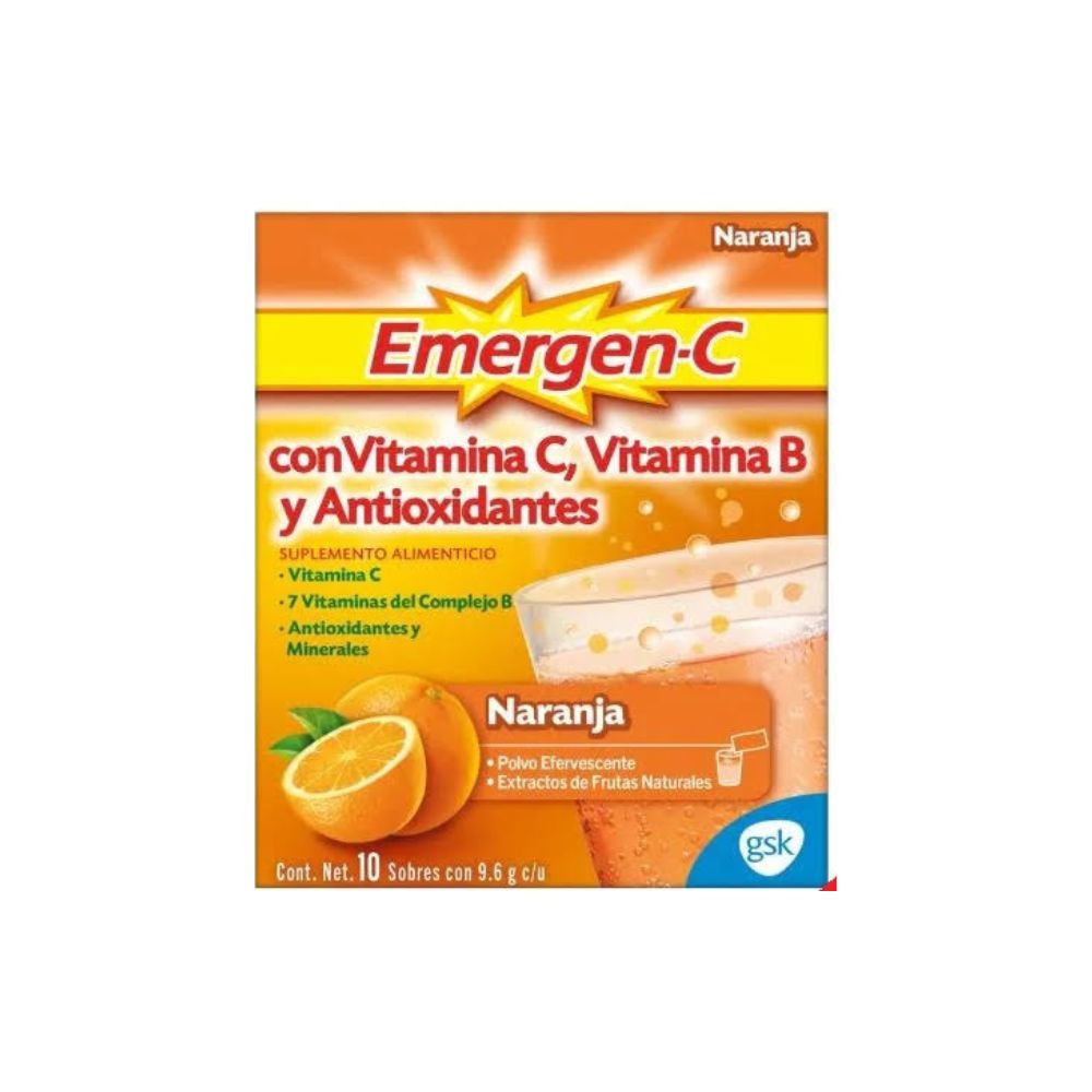 EMERGEN-C SUPLEMENTO ALIMENTICIO NJA 10 SOBRES 9.6 G