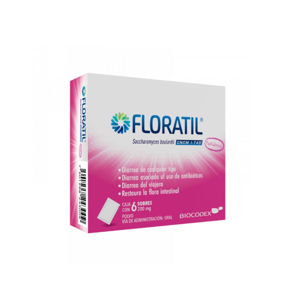 FLORATIL PEDIATRICO 200 MG POLVO SOBRES 6 326