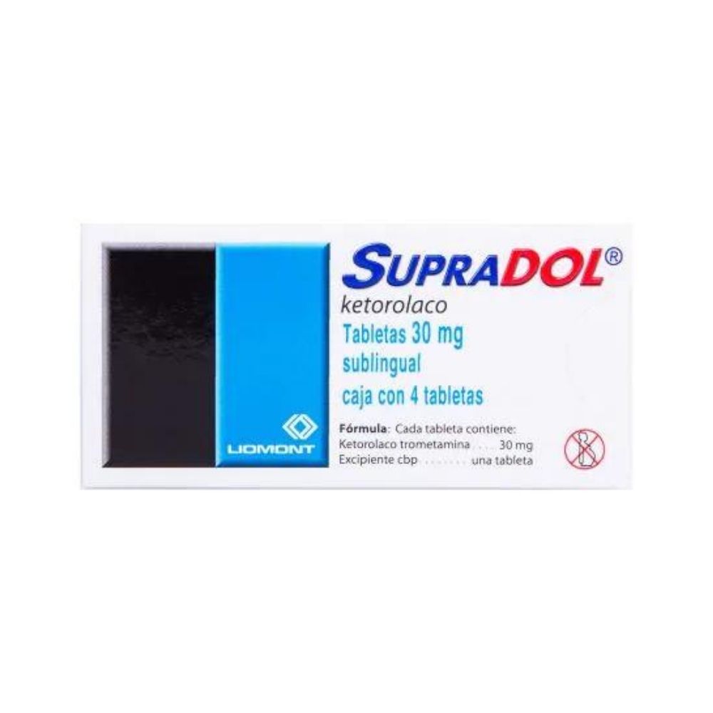 Supradol Sublingual 30 Mg Tabletas Con 4