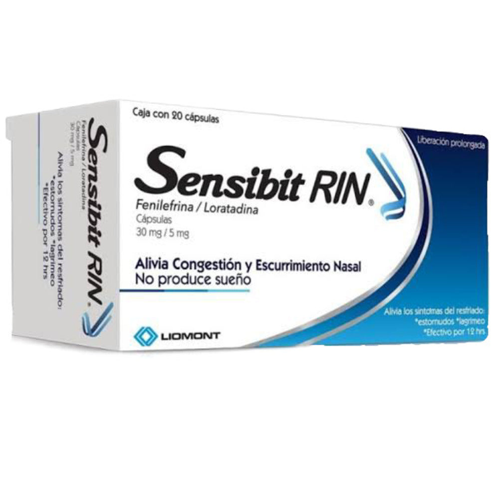 SENSIBIT-RIN 30 MG 5 MG CAPSULAS 20