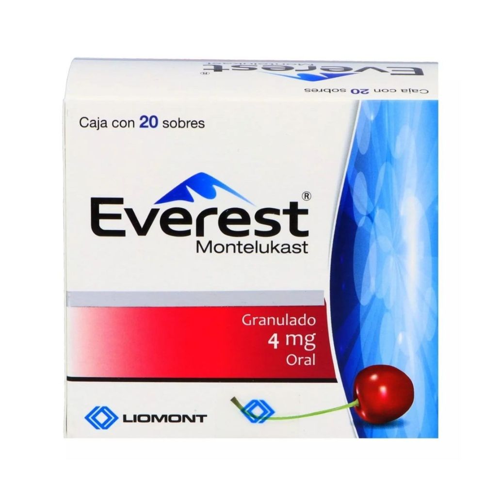 EVEREST MONTELUKAST 4 MG GRANULADO CON 20 SOBRES