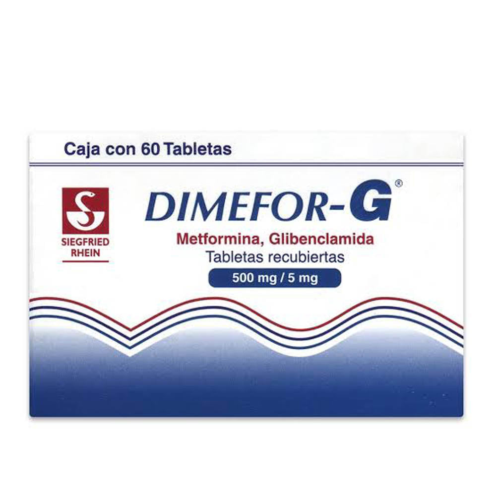 Dimefor-G 500/5 Mg Con 60 Tabletas 60 Recubiertas