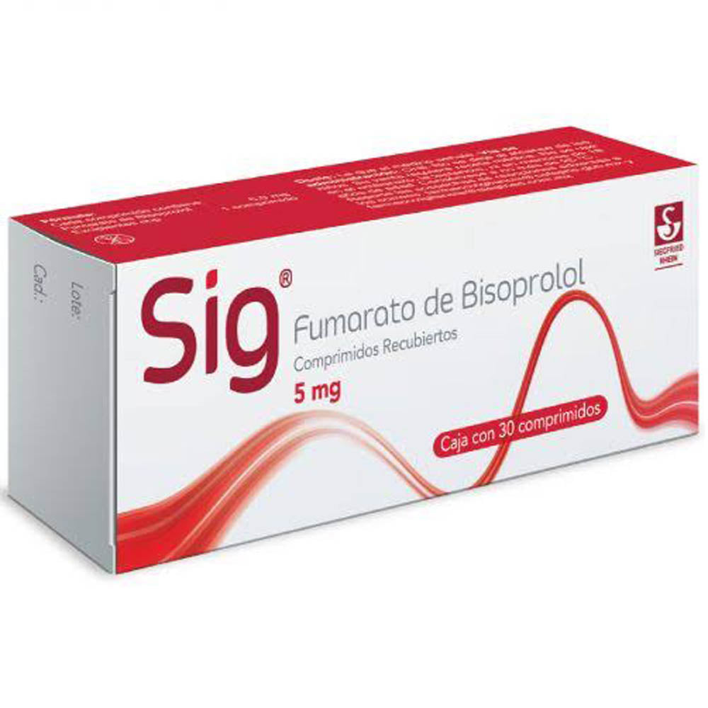 Sig 5 Mg Con 30 Comprimidos (Fumarato De Bisoprolol) 