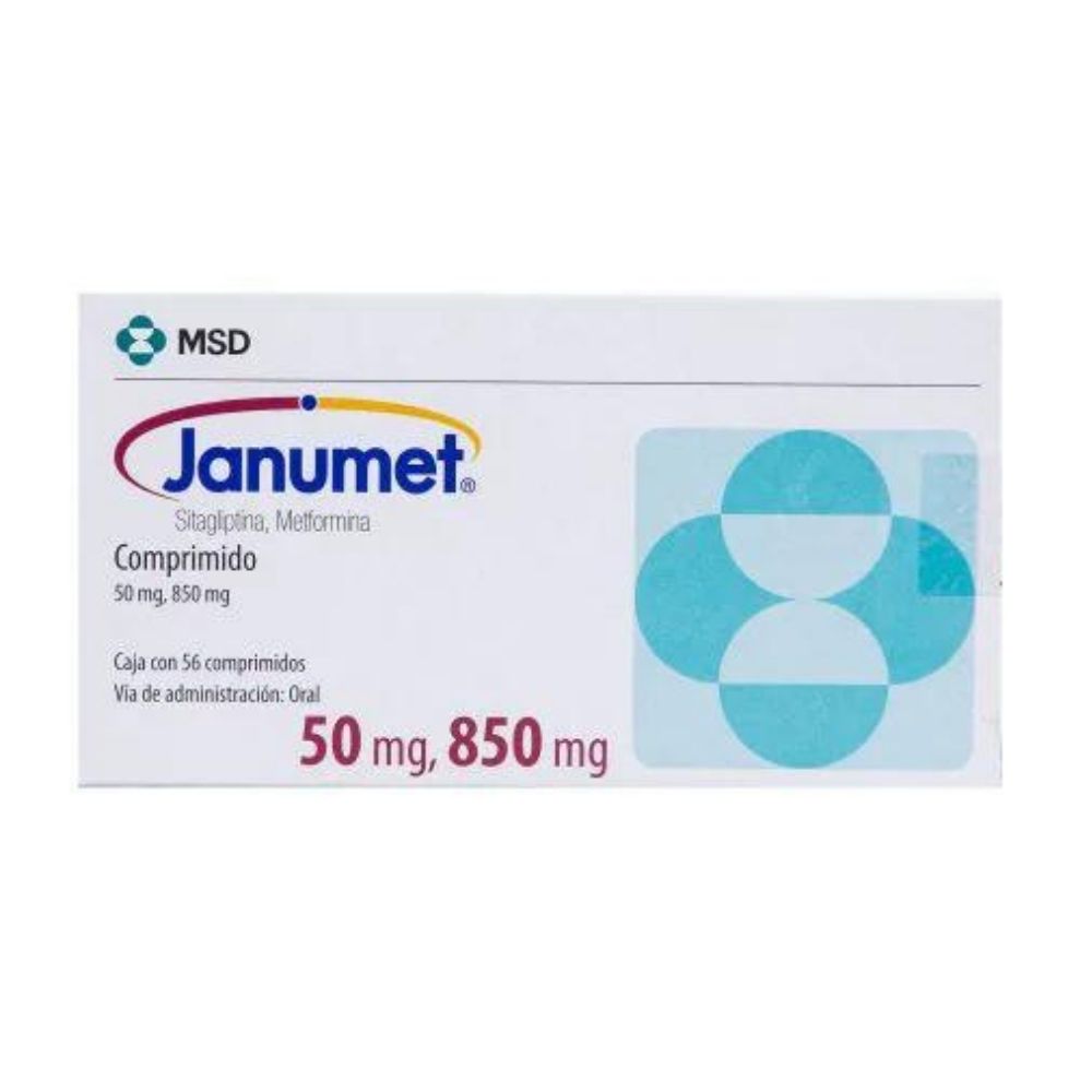 Janumet 50/850 Mg Con 56 Comprimidos Recubiertos