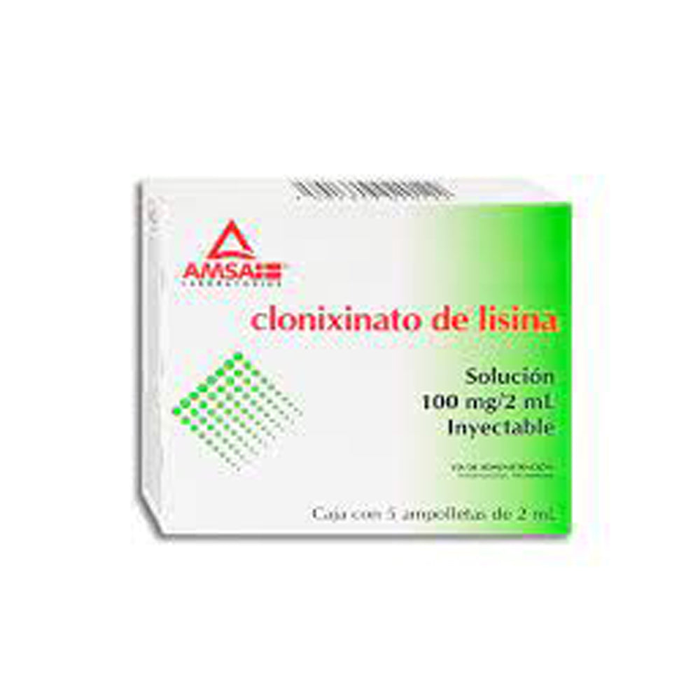 CLONIXINATO DE LISINA 100 MG/2 ML CON 5 AMP