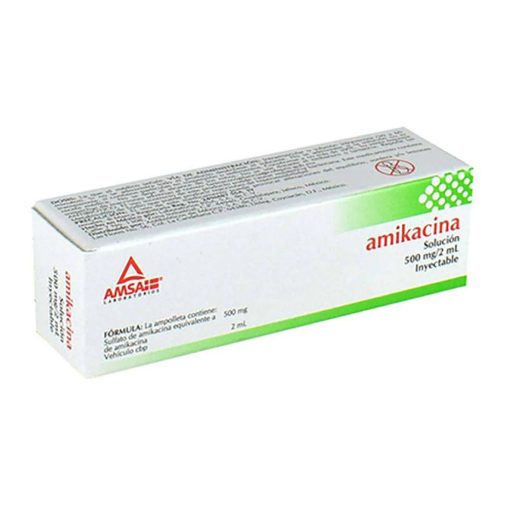 AMIKACINA 500 MG X 1 AMPOLLETAS 2 ML AMSA