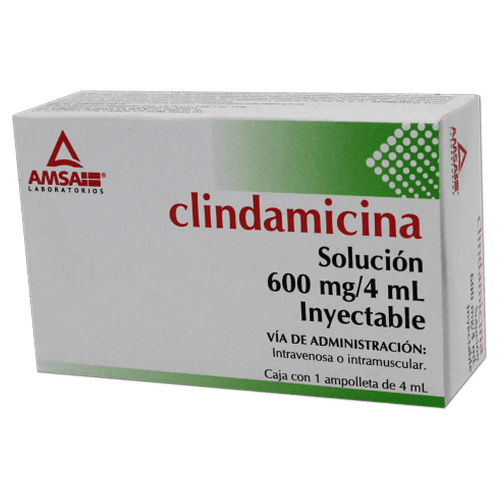 CLINDAMICINA 600 MG/4 ML SOLUCIÓN INYECTABLE AMPOLLETAS 4 ML