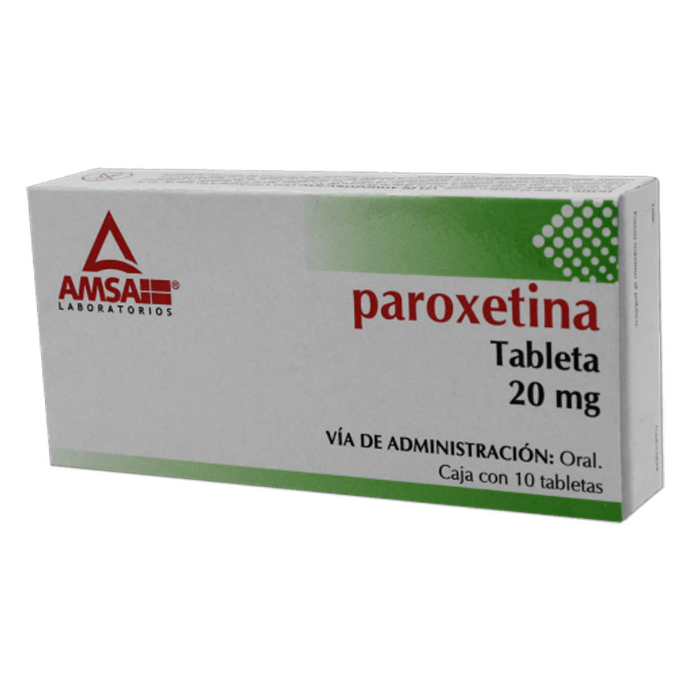 Paroxetina 20 Mg Con 10 Tabletas