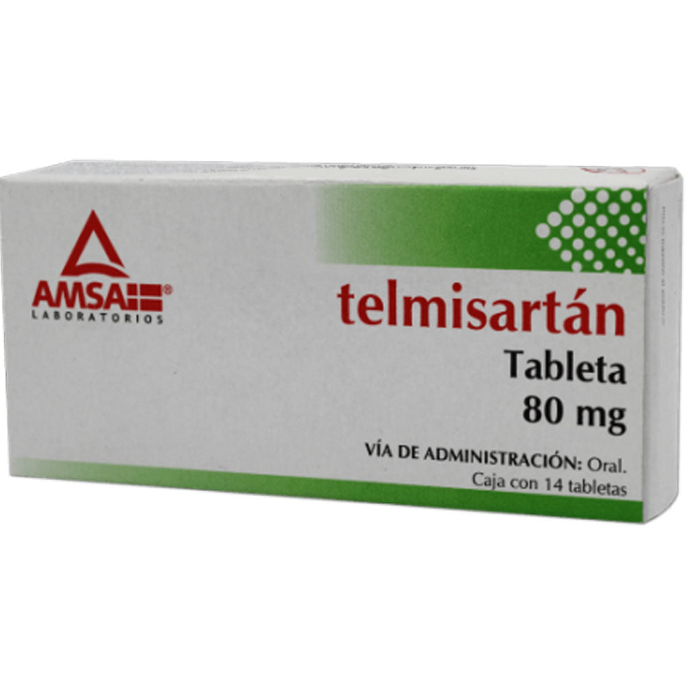 Telmisartan 80 Mg Con 14 Tabletas
