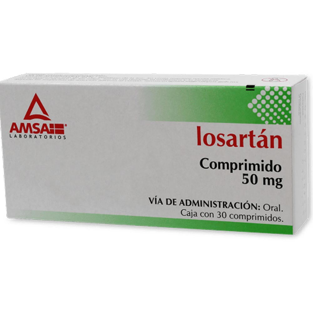 Losartan 50 Mg Con 30 Comprimidos Amsa