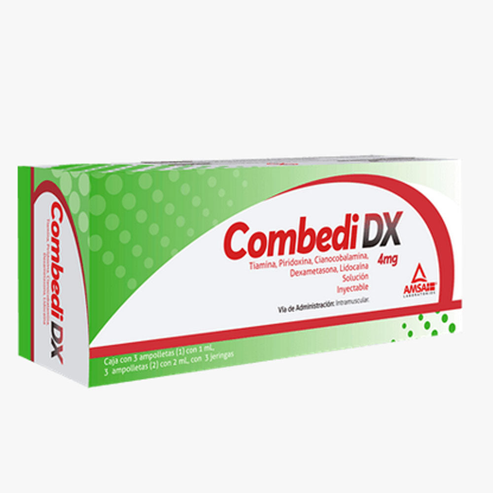 COMBEDI DX (COMPLEJO B/DEXAMETASONA) 4 MG CON 6 AMP