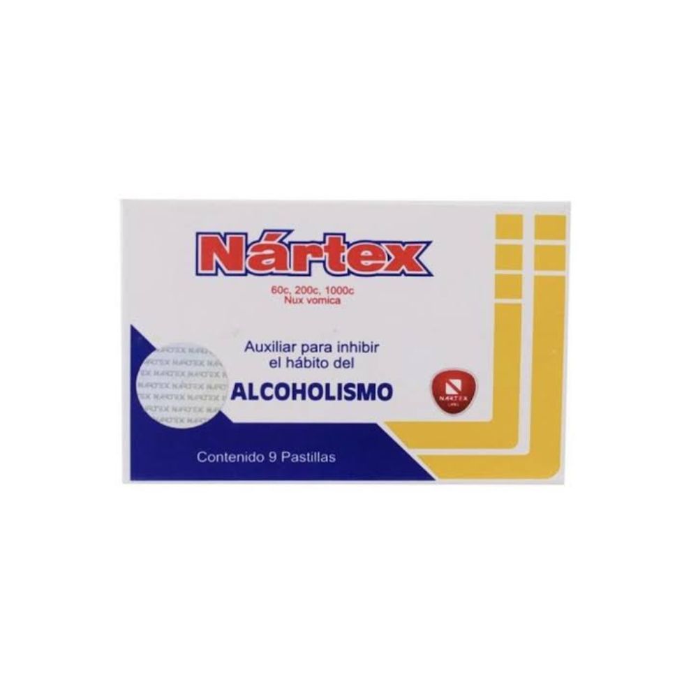 Nartex Con 9 Pastillas (Para Dejar De Tomar Alcohol)