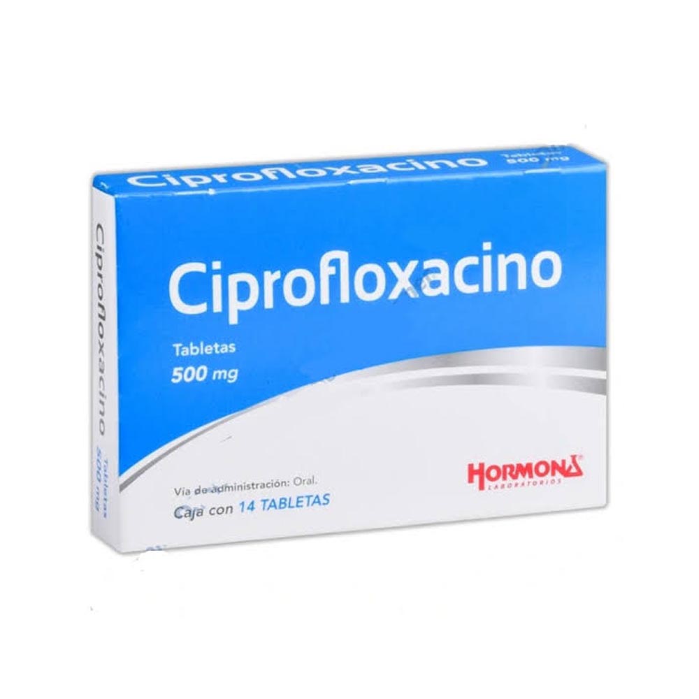 CIPROFLOXACINO 500 MG CON 14 HORMONA