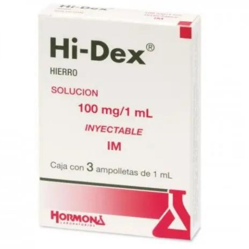 Hi-Dex Ampolleta 3 X1 Ml Hierro Dextrano