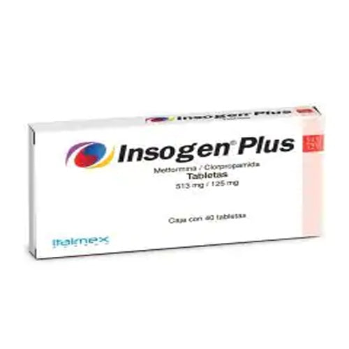 INSOGEN-PLUS 513/125 MG TABLETAS 40