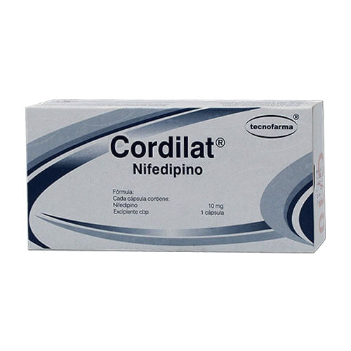 Cordilat (Nifedipino) 10 Miligramos C/20 Tabletas Dic23 Plvi 4+1