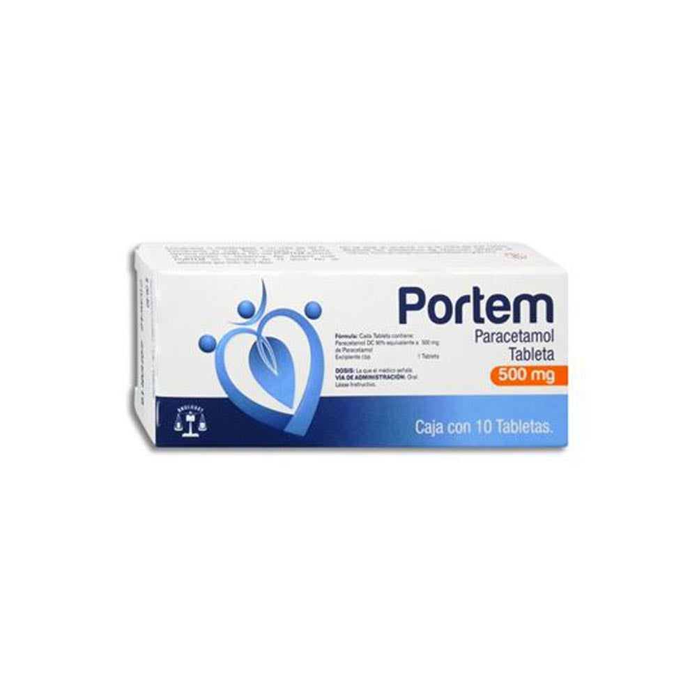 PORTEM (PARACETAMOL) 500 MG CON 10 TABLETAS