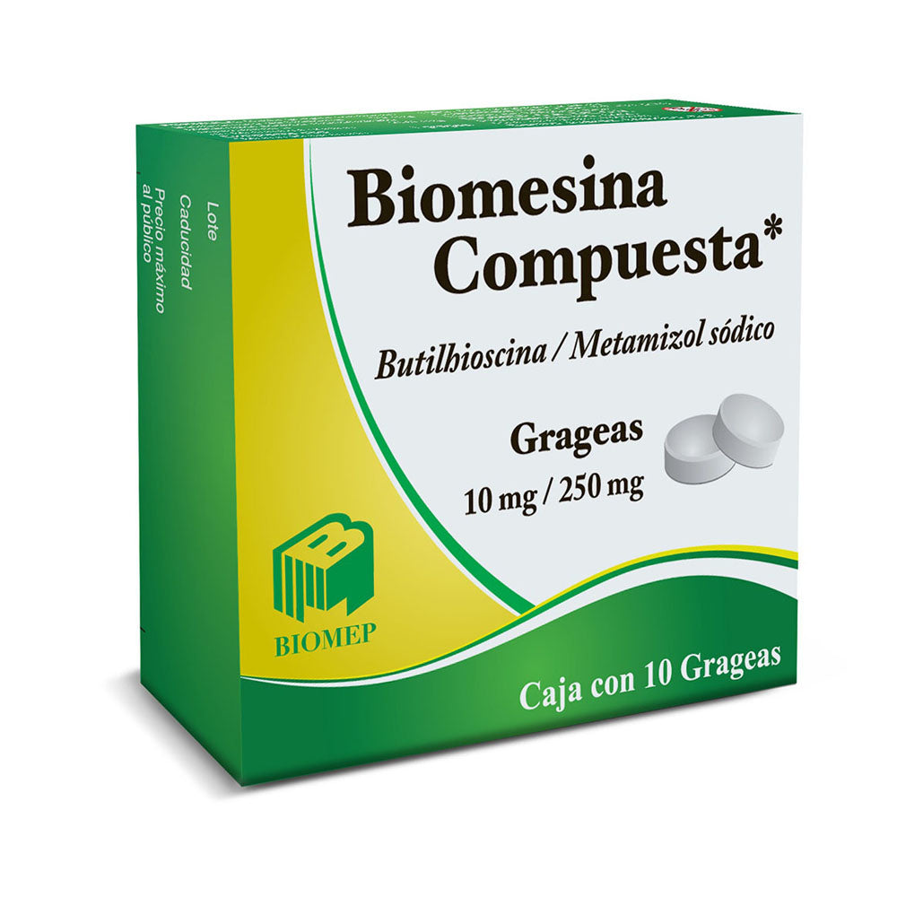 BIOMESINA (BUTILHIOSCINA/METAMIZOL S) COMP GRAG CON 10