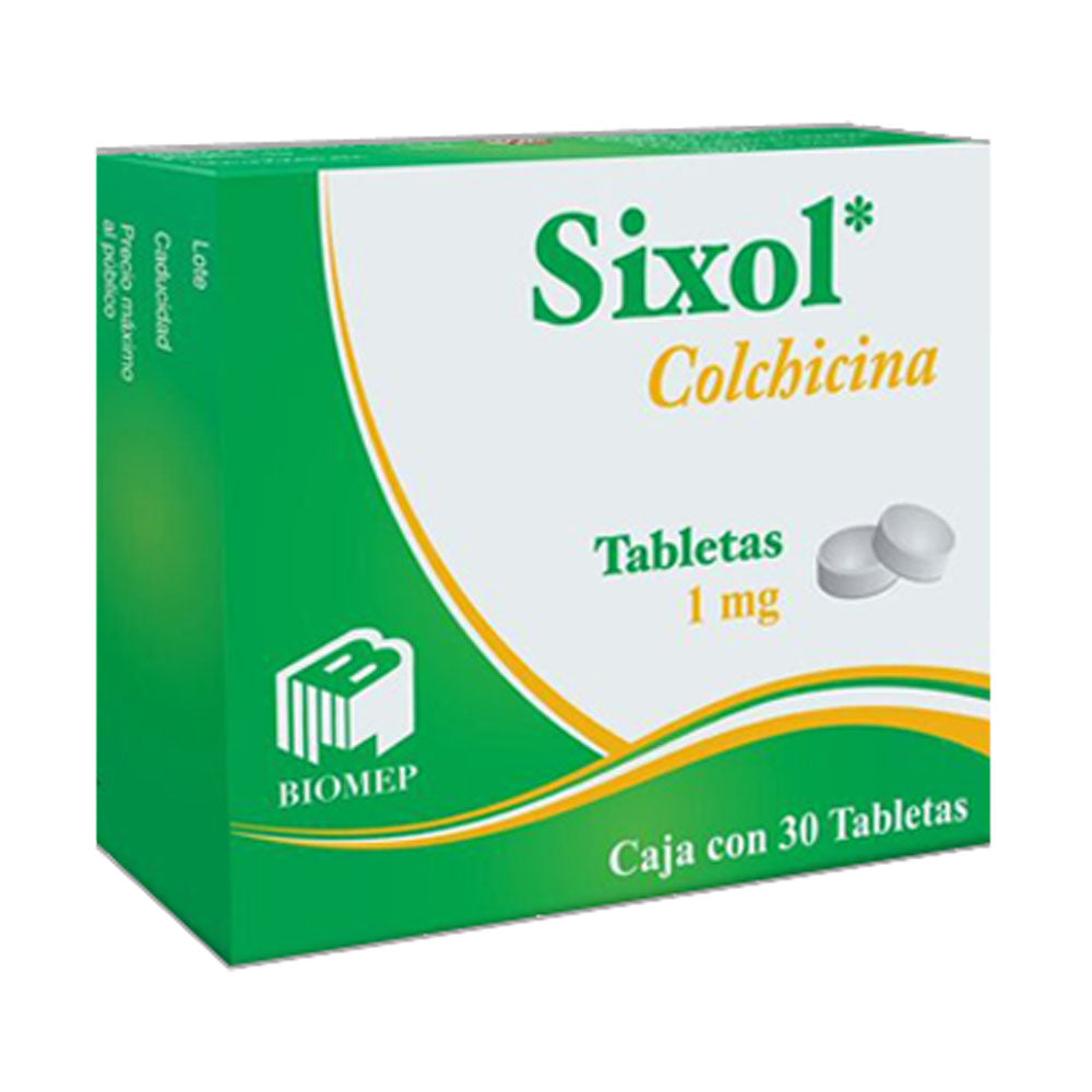 SIXOL (COLCHICINA) 1 MG CON 30 TABLETAS BIOMEP