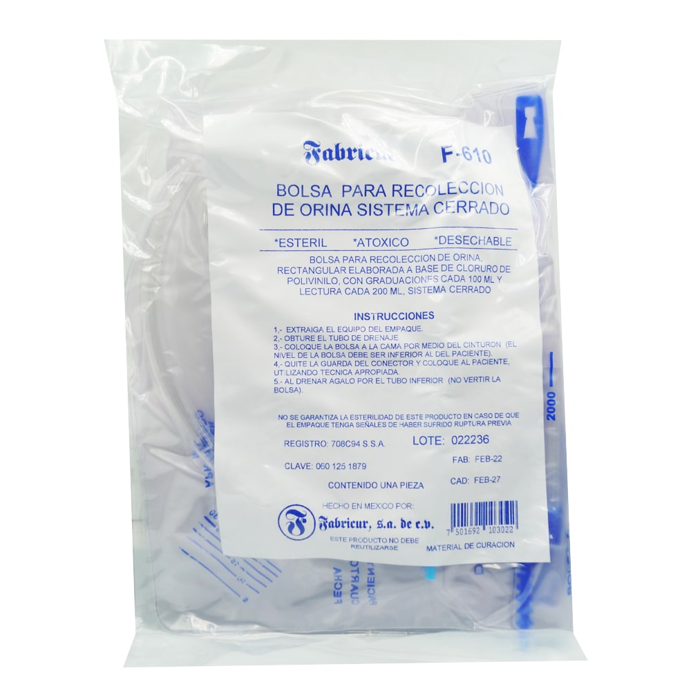 Bolsa Para Orina Adulto 2 Litro