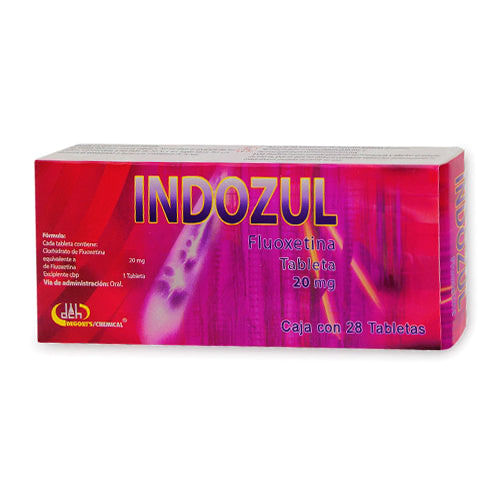 Indozul (Fluoxetina) 20 Mg Con 28 Tabletas