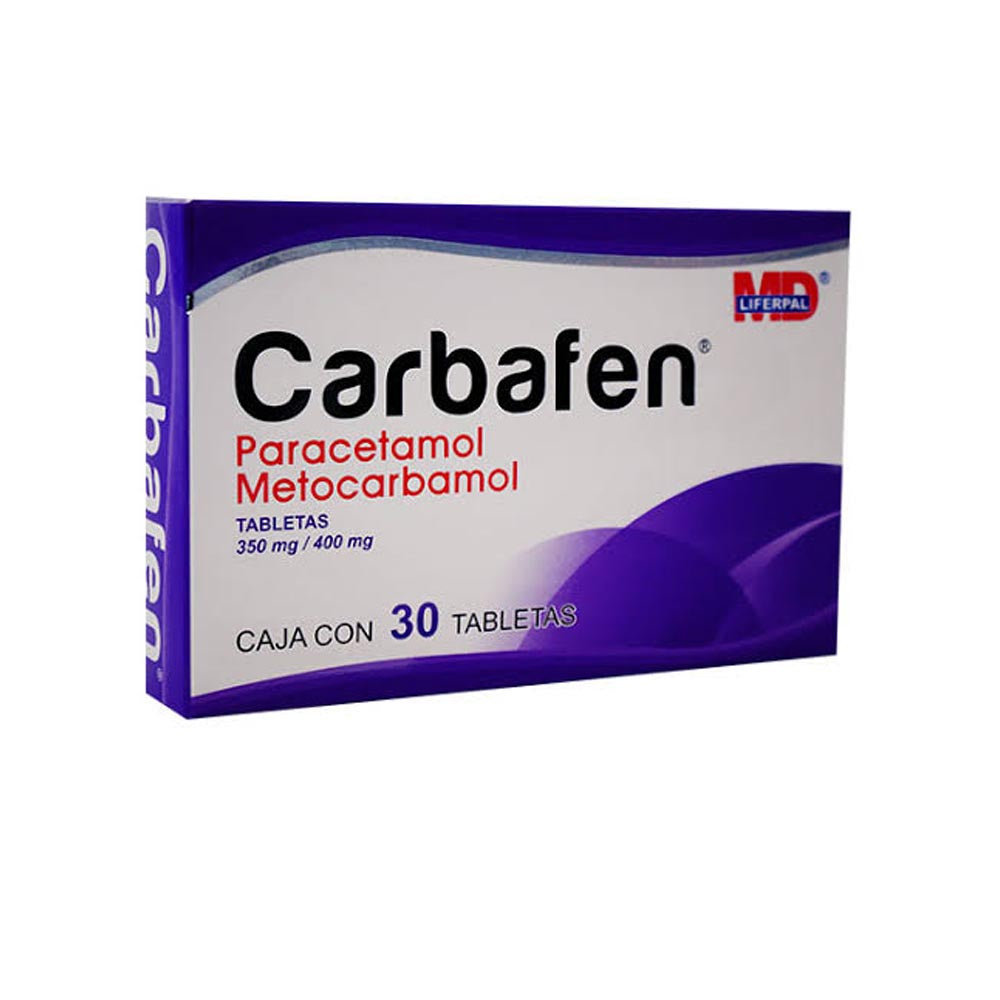 CARBAFEN (PARACETA/METOCARBA) CON 30 TABLETAS