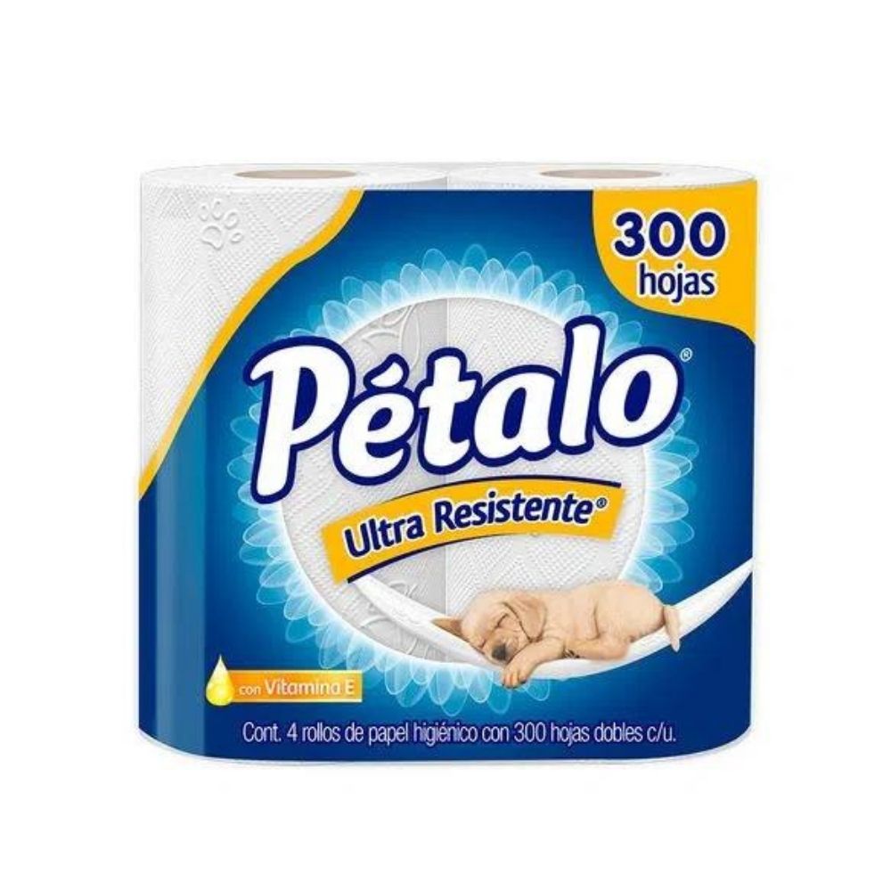 Petalo Papel Higienico Ultra Resistente 300 Hojas Dobles