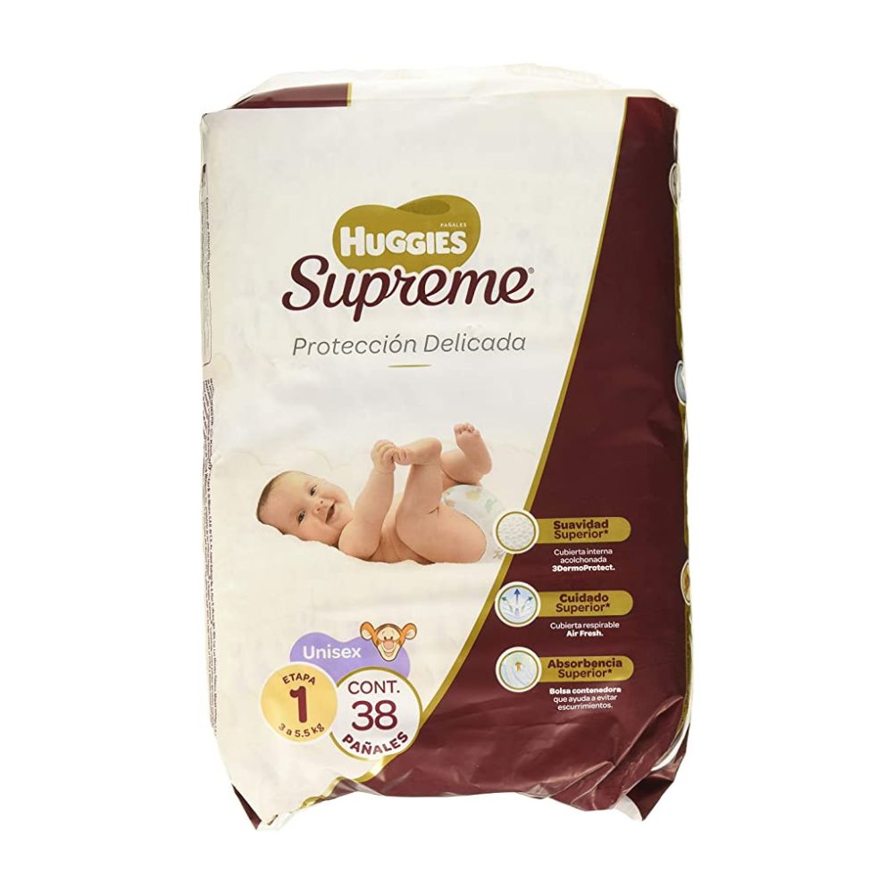 PAÑAL HUGGIES SUPREME CON 40 PIEZAS RECIEN NACIDO
