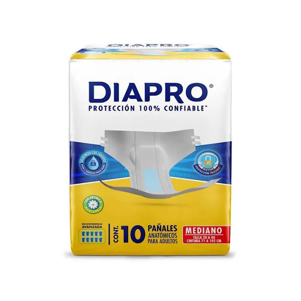 PAÑAL DIAPRO CONFORT AD MEDIANO CON 10