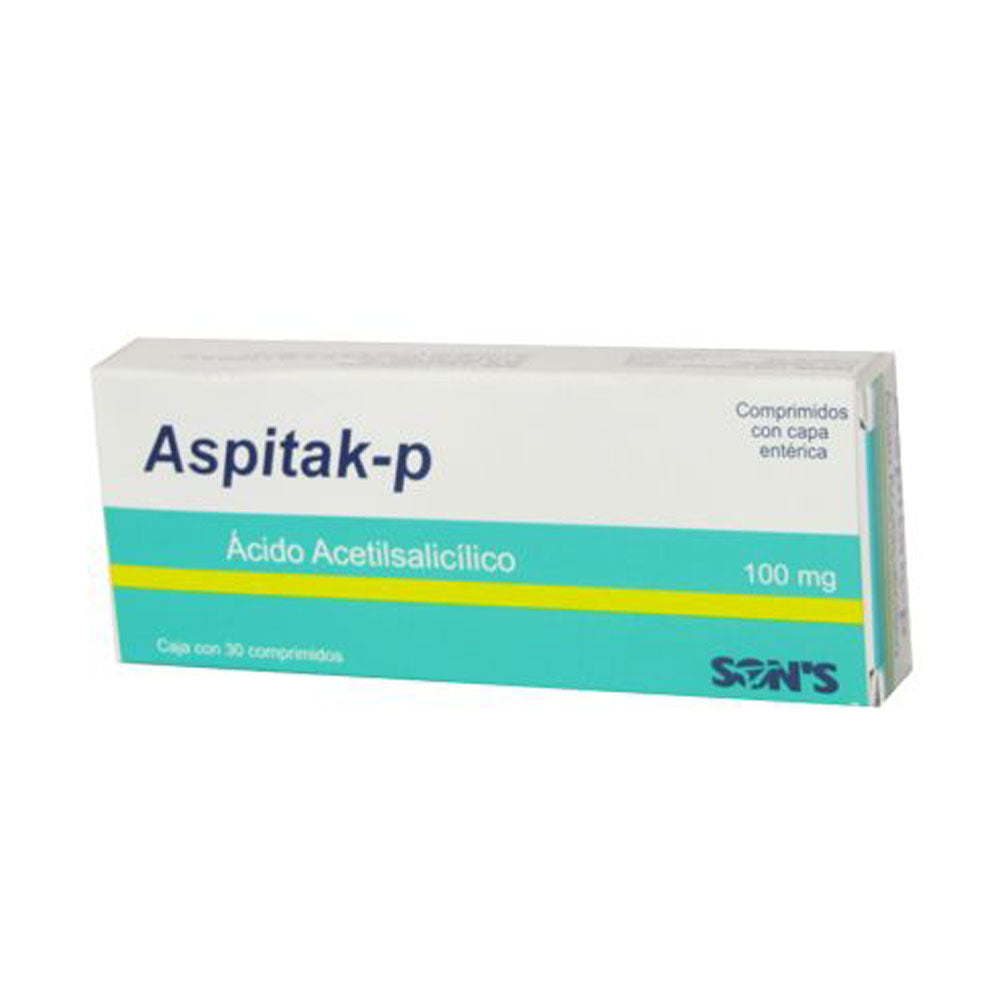 Aspitak-P (Acido Acetilsalicilico) 100 Mg C/30 Comprimidos