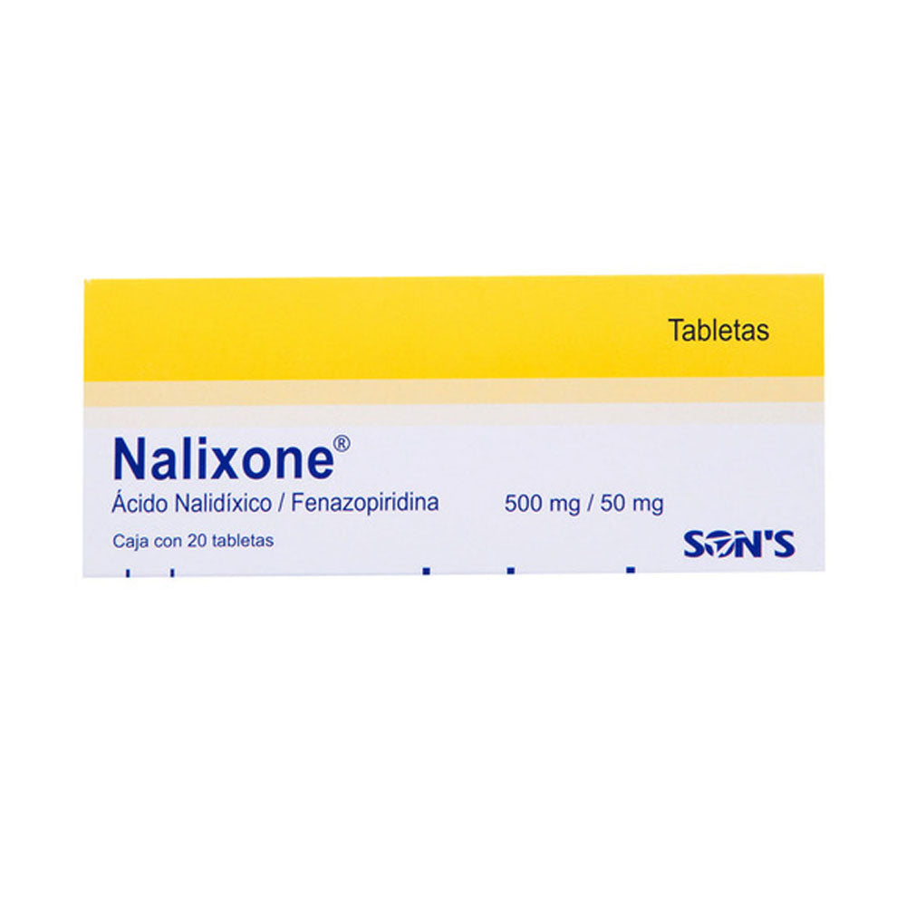 NALIXONE (AC NALIDIXICO/FENAZOPIRIDINA) 500/50 CON 20 TABLETAS