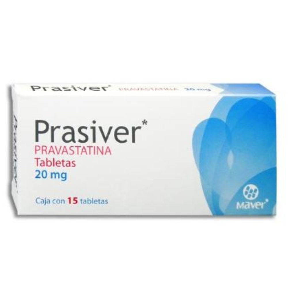 PRASIVER (PRAVASTATINA) 20 MG CON 15 TABLETAS