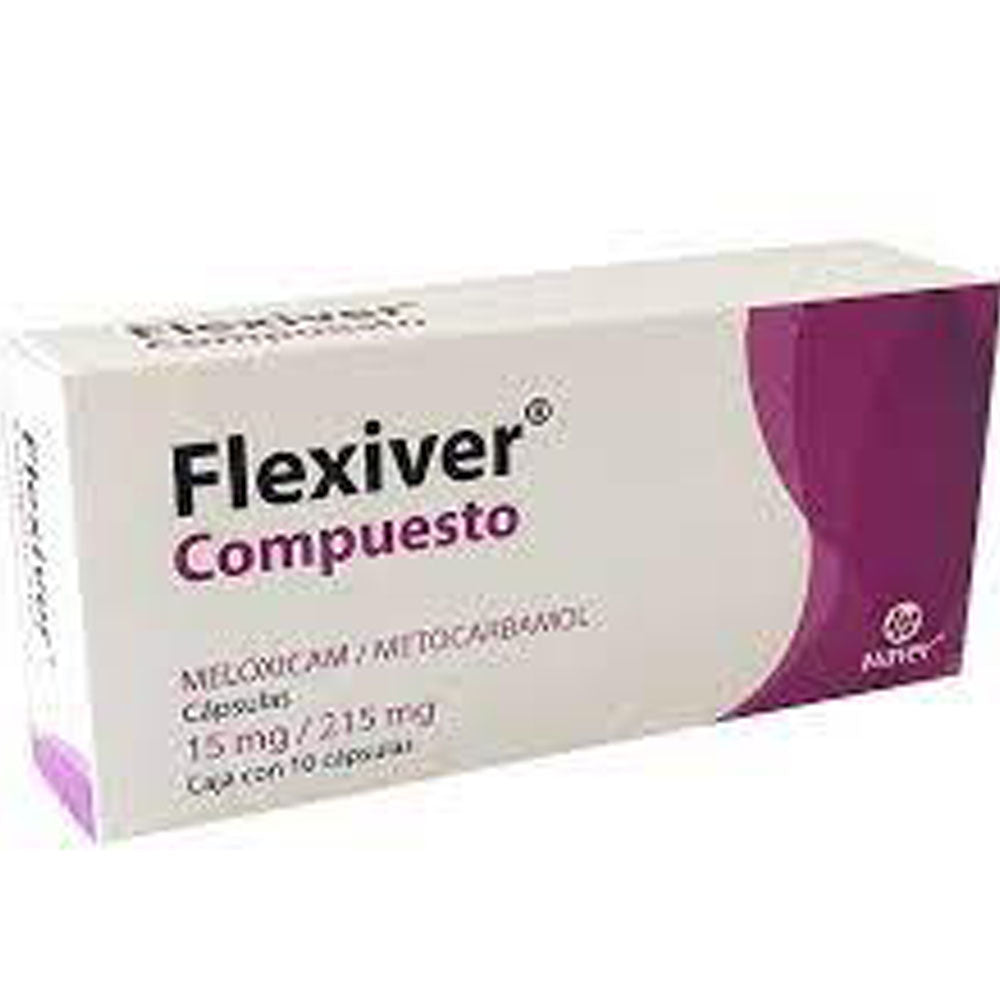 FLEXIVER COMP 15 MG/215 MG CON 10 CAPSULAS (MELOXICAM/METOCARBAMOL)