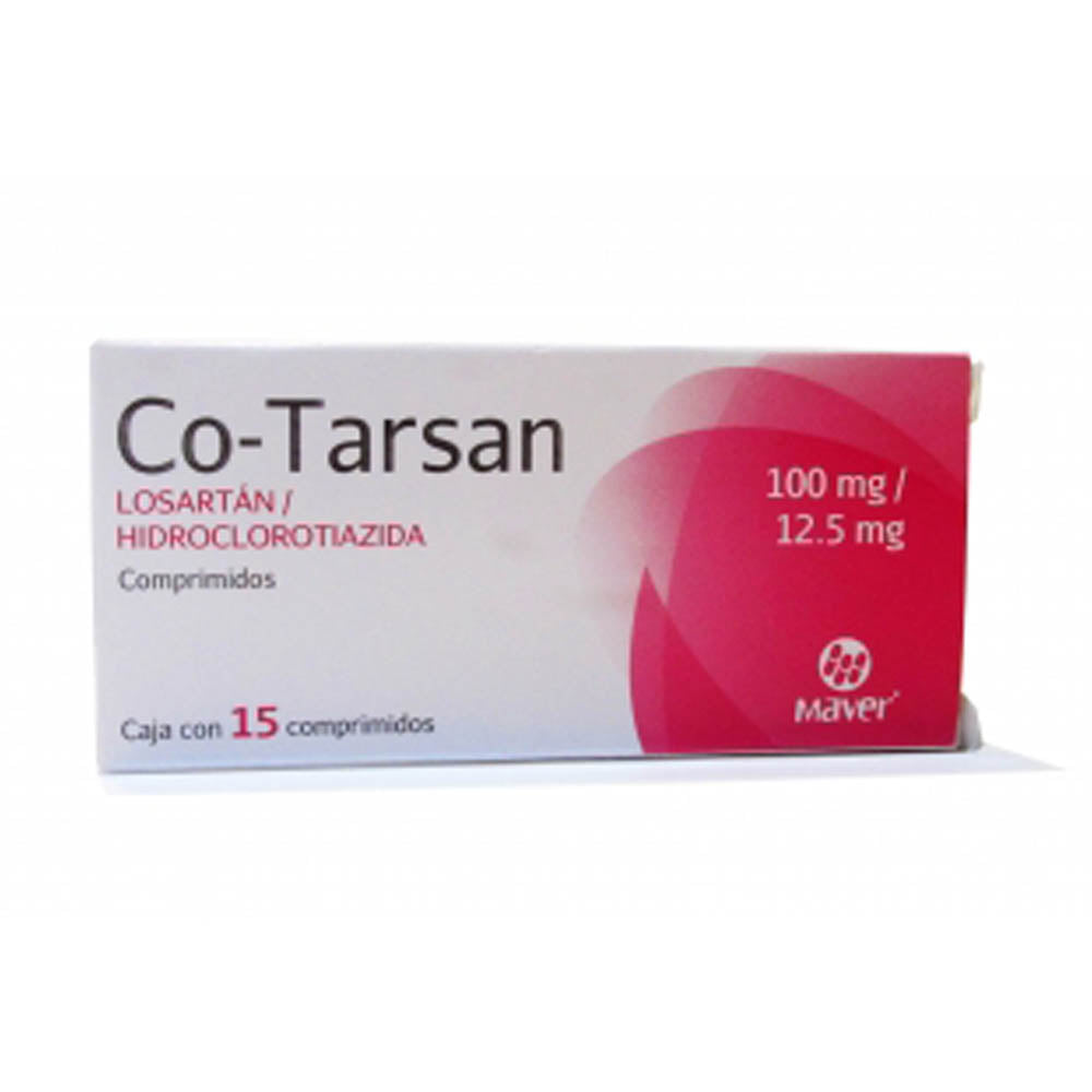 Co-Tarsan (Losartan/Hidroclor) 100Mg/12.5Mg Con 15 Tabletas