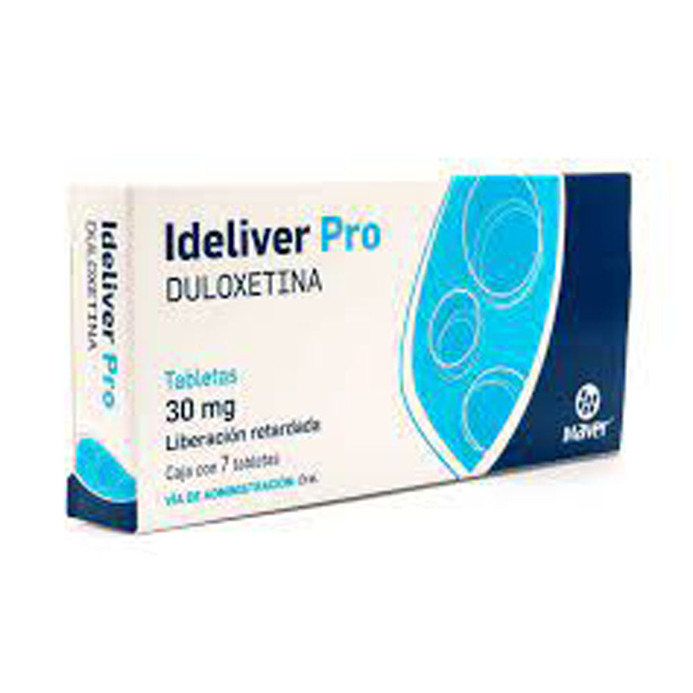 Ideliver Pro (Duloxetina) 30 Mg Con 7 Tabletas Liberacion Prolongada