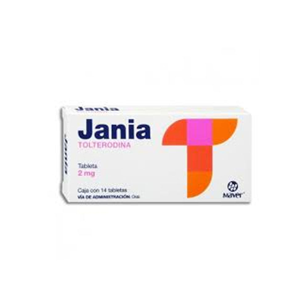 Jania (Tolterodina) 2 Mg Con 14 Tabletas