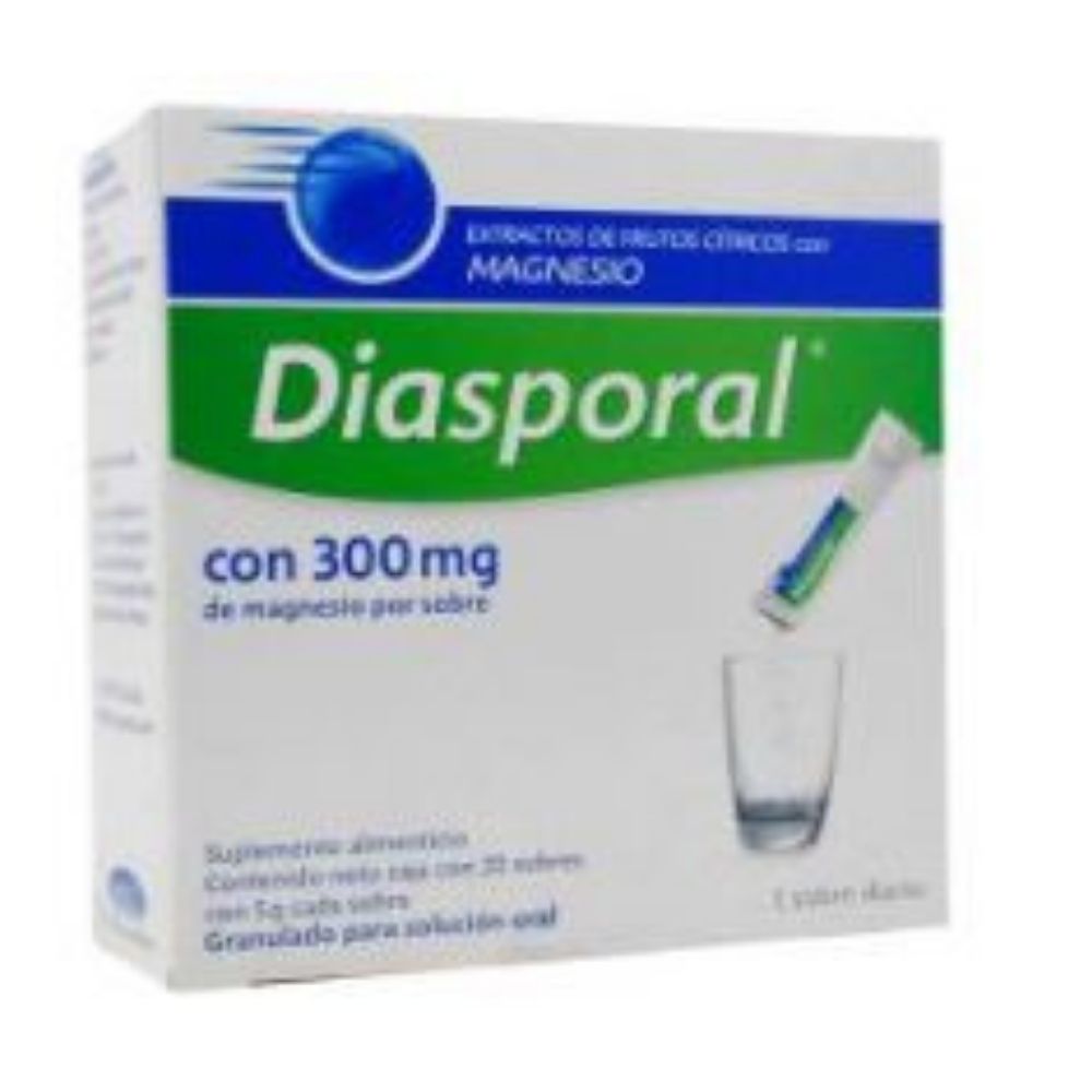 DIASPORAL (MAGNESIO) SUPLEMENTO ALIMENTICIO 300 MG SOBRES 20