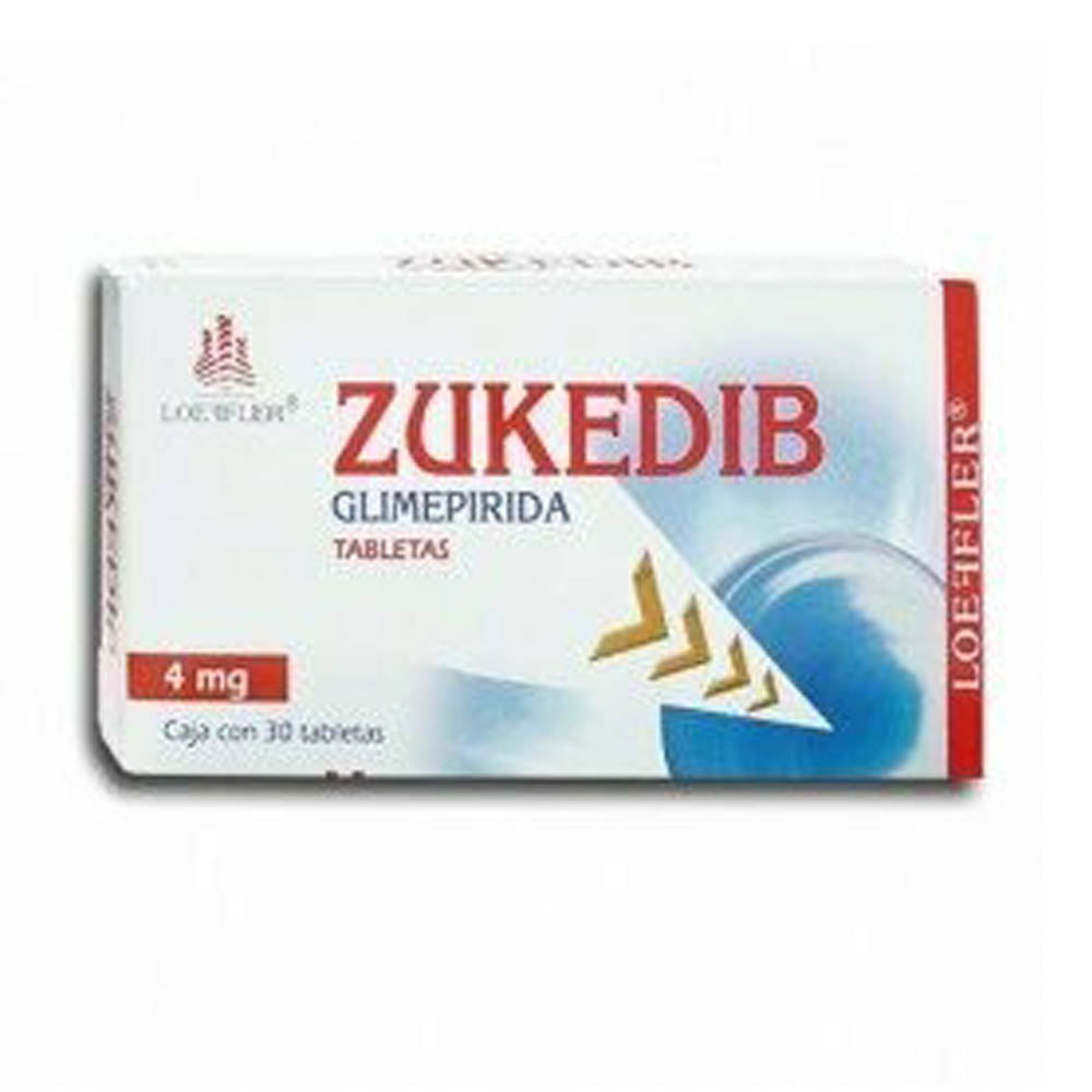 Zukedib (Glimepirida) 4 Mg Con 30 Tabletas