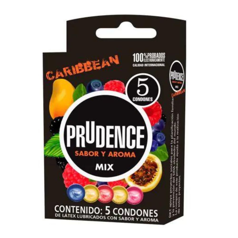 Preservativo Prudence Caribbean Con 5 Piezas