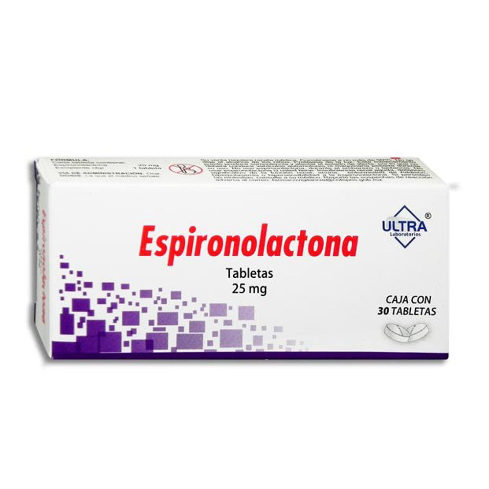 ESPIRONOLACTONA 25 MG TABLETAS CON 20 ULTRALAB (VIVITAR)